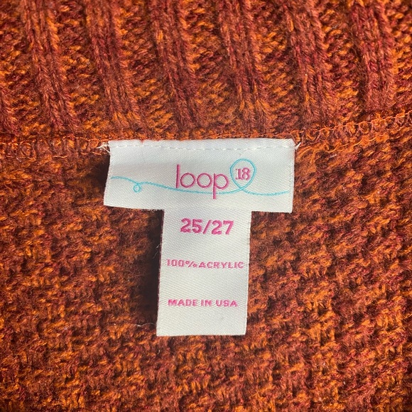Women's Orange Sweater with Button Detail - Picture 2 of 3